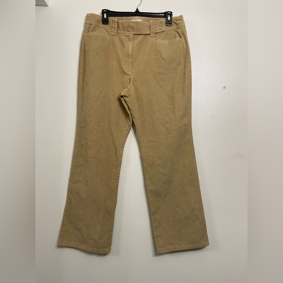 Talbots Petite Stretch Size 16 Courduroy Pants Tan - Picture 1 of 6